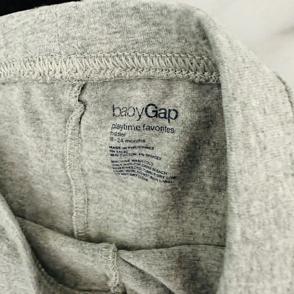 Baby Gap 2 Pair Leggings Black & Grey 18-24 Months - Picture 4 of 5